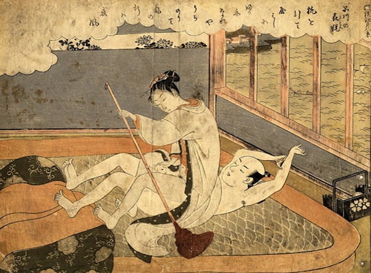historical japanese shunga erotic sex print geisha samurai