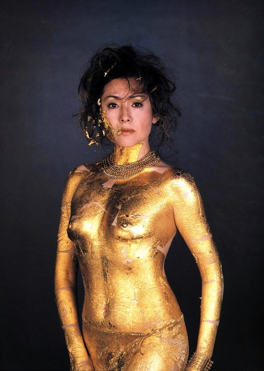 keiko matuzaka japanese actress nude naked gold body jukujo milf