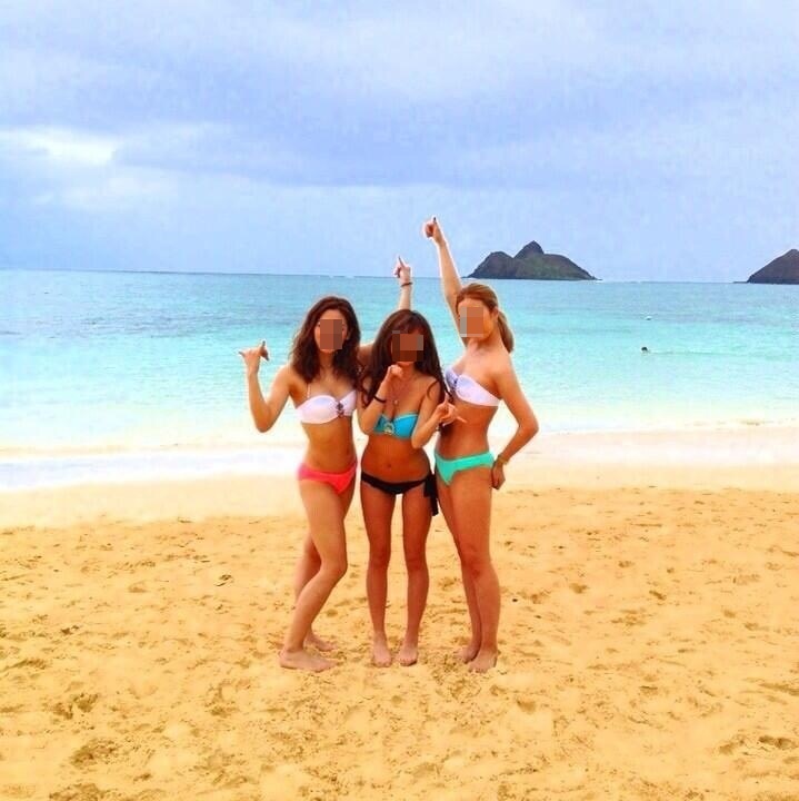 Japanese Girls Beach Bikini Sexy Slut Naked Hawaii Guam Saipan