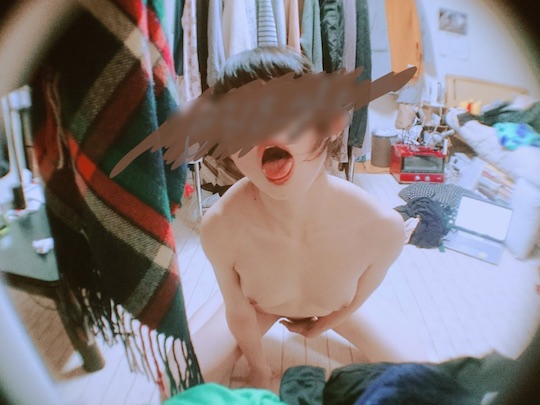  goddess of twitter japan college student female nude selfie hair naked amateur