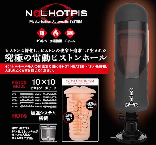 nol hotpis piston sex machine heated warm