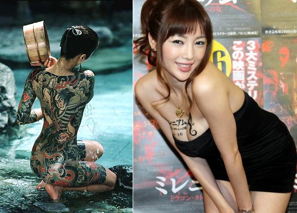 nyotai tattoo sexy japanese model