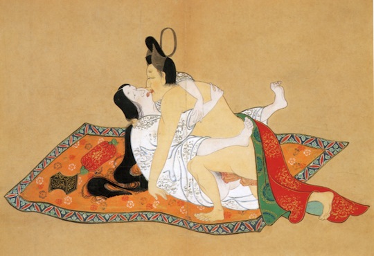 historical japanese shunga erotic sex print geisha samurai