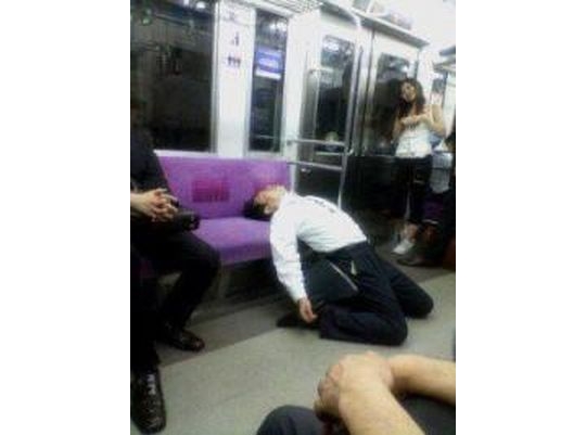 japan train tokyo sleeping people crazy