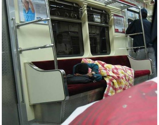 japan train tokyo sleeping people crazy