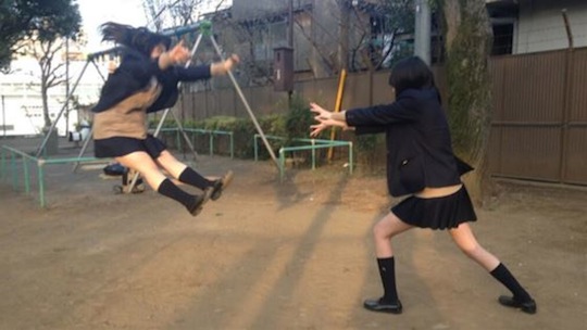 japan school student girl ninja dragon ball kamehameha