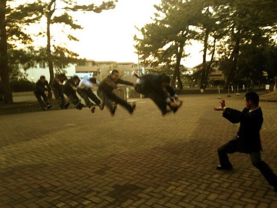 japan school student girl ninja dragon ball kamehameha