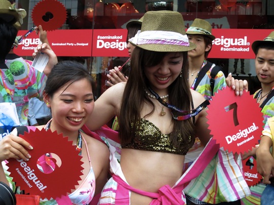 desigual tokyo seminaked party harajuku store opening