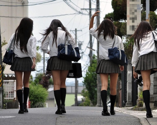 japan school girls students sexy panties skirts