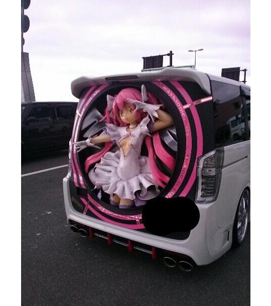 itasha madoka 3d back car girl otaku