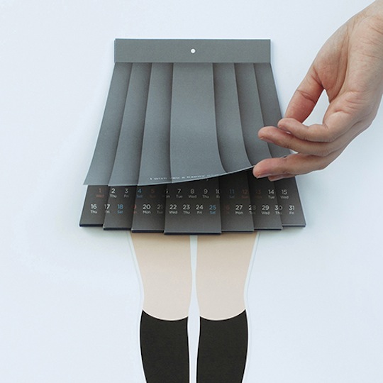 japan flip girls skirt lift calendar kaori kato
