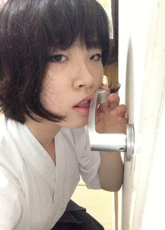 door knob licking girls fetish kiss handle japan