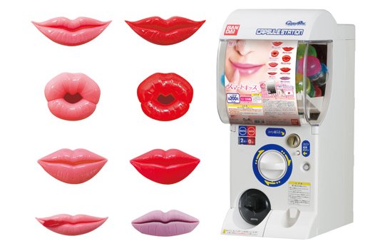 smart kiss gashapon bandai stickers lips kissing bandai smartphone