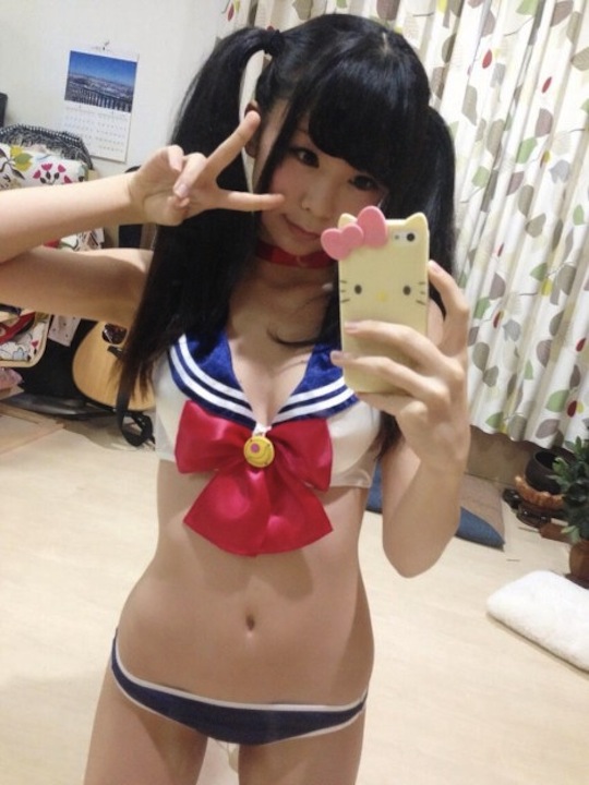 peach john akira itsuki selfie sailor moon cosplay underwear lingerie costume sexy