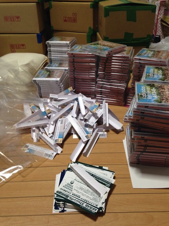 akb48 bulk buy cds albums mass votes election senbatsu labrador retriever otaku fans