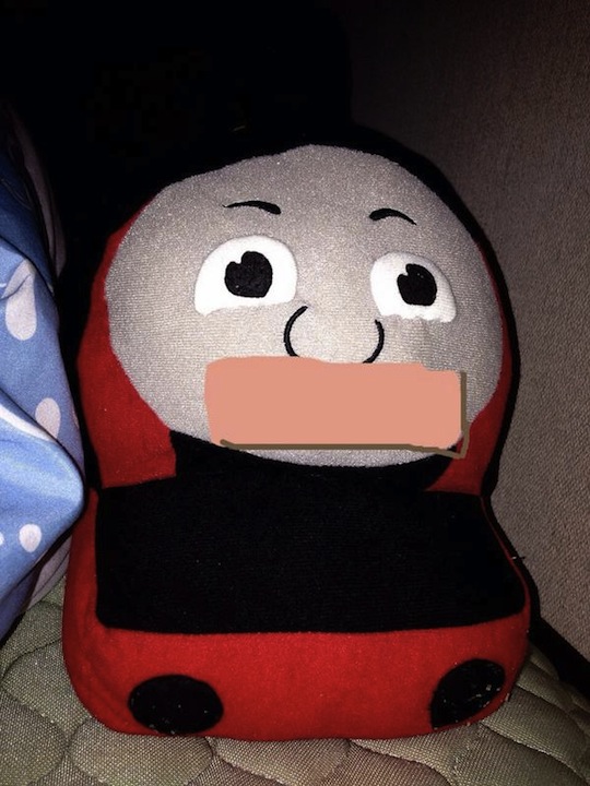 japan anime hug pillow dakimakura cover moe sex slave duct tape mouth twitter meme