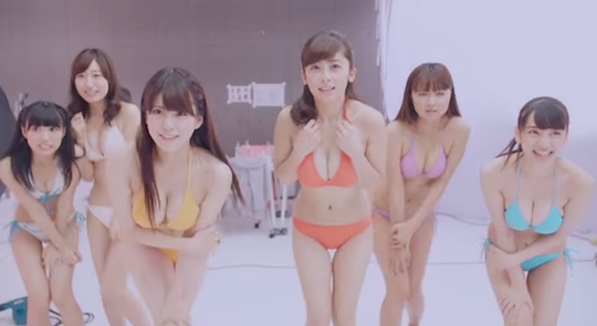 the bikini game idols gravure statues explode bounce breasts daruma ga konda japanese video the gods will film