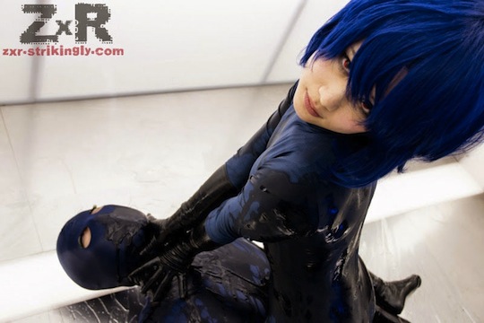 z x r zentai body suit rubber paint fetish japan