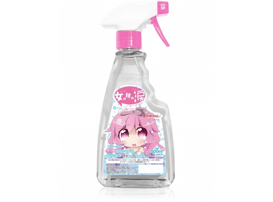 young japanese girl tears lotion lubricant crying