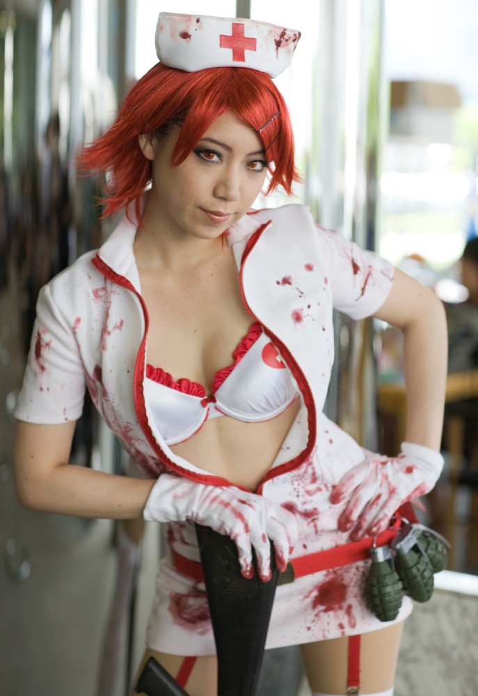 japanese sexy nurse grenade cosplay