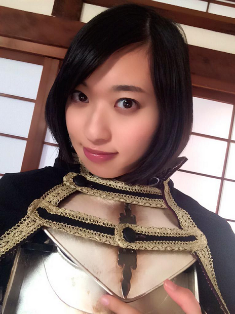 yuka kuramochi gravure idol model yoroi bijo samurai armor suit japan tv show