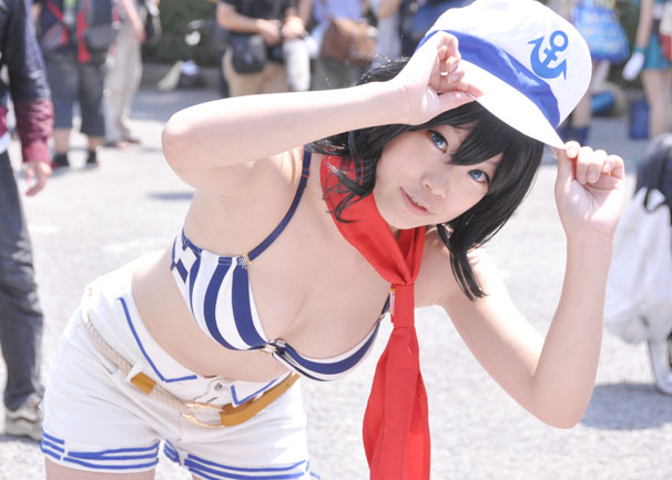 sexy japanese girl cosplayer wonder festival chiba makuhari messe summer