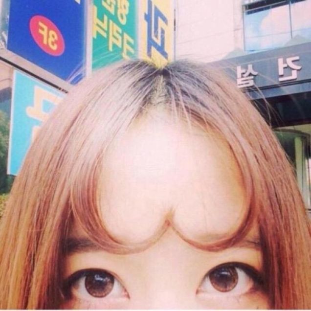 korean heart hair bangs meme trend fashion women