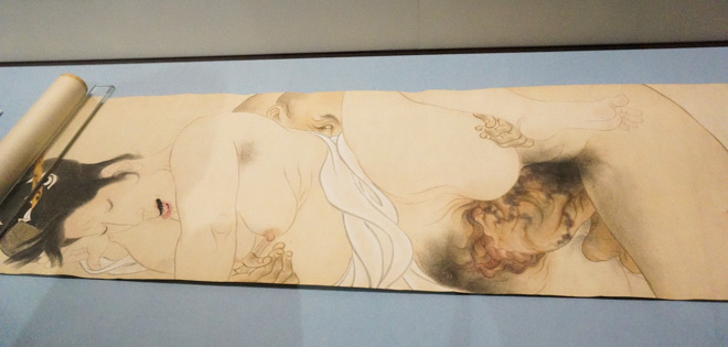 shunga exhibition scroll erotic art japan tokyo exhibition