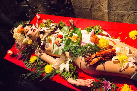 tokyo nyotaimori naked sushi party try experience