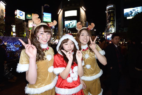 christmas cosplay costume santa sexy girls japan tokyo shibuya