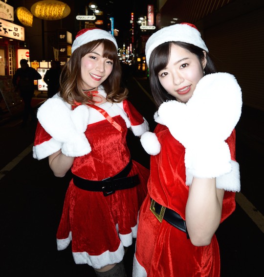 christmas cosplay costume santa sexy girls japan tokyo shibuya