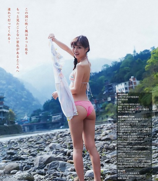 rio uchida taiwan young jump gravure shoot sexy hot nude naked body