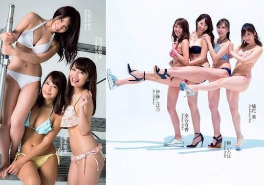 weekly playboy anniversary japan fifty gravure models sexy photo shoot