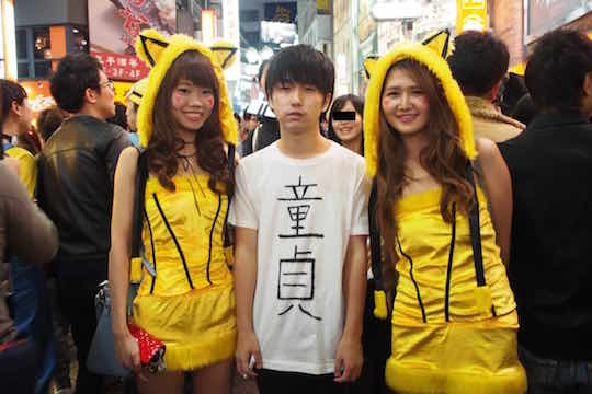 ryosuke takano university of tokyo student virgin costume shibuya center gai halloween street party cosplay