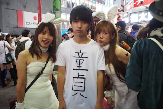 ryosuke takano university of tokyo student virgin costume shibuya center gai halloween street party cosplay