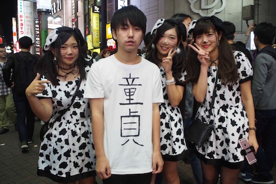 ryosuke takano university of tokyo student virgin costume shibuya center gai halloween street party cosplay