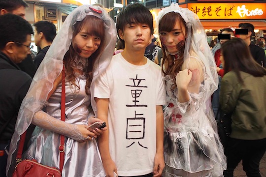 ryosuke takano university of tokyo student virgin costume shibuya center gai halloween street party cosplay