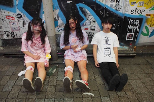 ryosuke takano university of tokyo student virgin costume shibuya center gai halloween street party cosplay