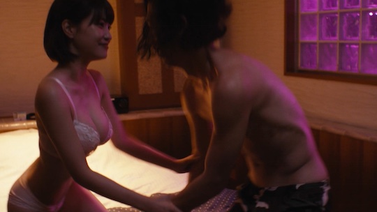 asuka kishi sex scene fringeman television drama show bust body hot tattoo