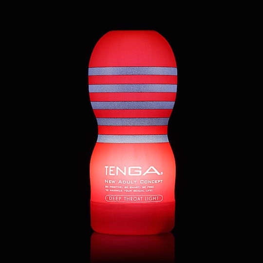 tenga led glow deep throat light onacup glow dark sex toy adult deep throat premium vacuum