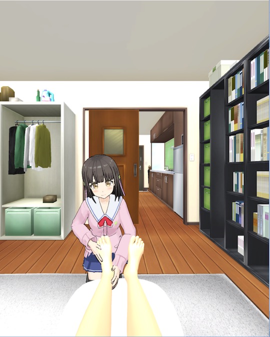 virtual reality VR anime girl massage tokyo akihabara japan otaku
