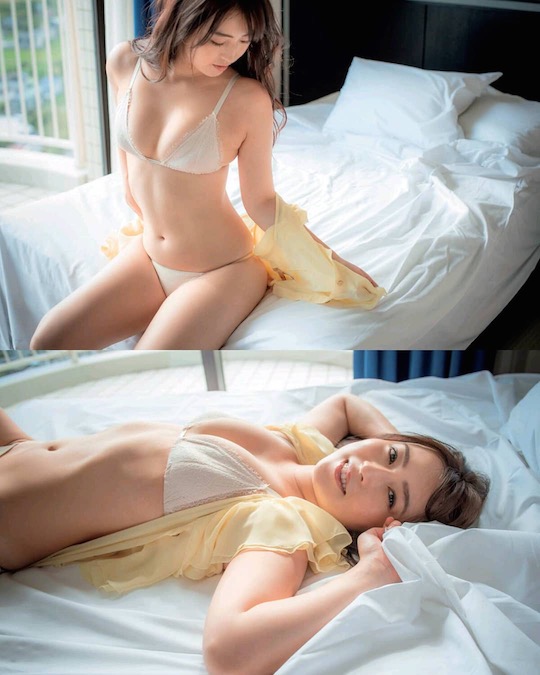 shiori usui sexy announcer japan lingerie shoot gravure hot