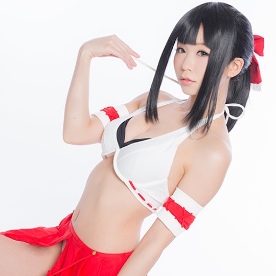 miko shinto shrine maiden swimsuit erotic cosplay costume