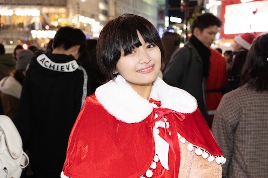 christmas santa cosplay costume japanese tokyo shibuya 2018 girls