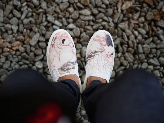 shunga hokusai octopus fishermans wife dream tentacle sex sneakers shoes