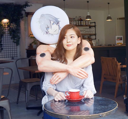 boyfriend hug speakers otome japan women lonely audio device arms wearable
