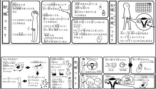 japan sex education toilet paper messages children adolescent school