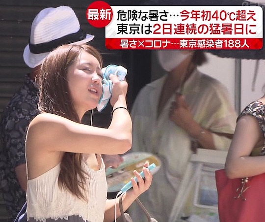 japanese woman breast nipple expose slip hot summer dress tokyo naked