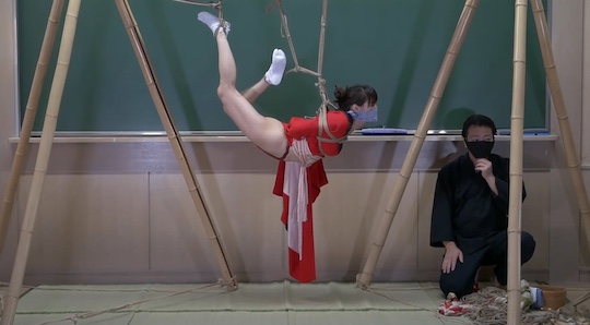 hajime kinoko shibari kinbaku demonstration kyoto university sexy rope bondage japanese