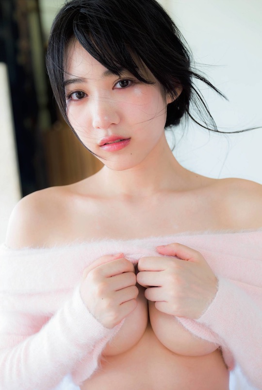 sumire yokono debut photo book nude braless anata sexy
